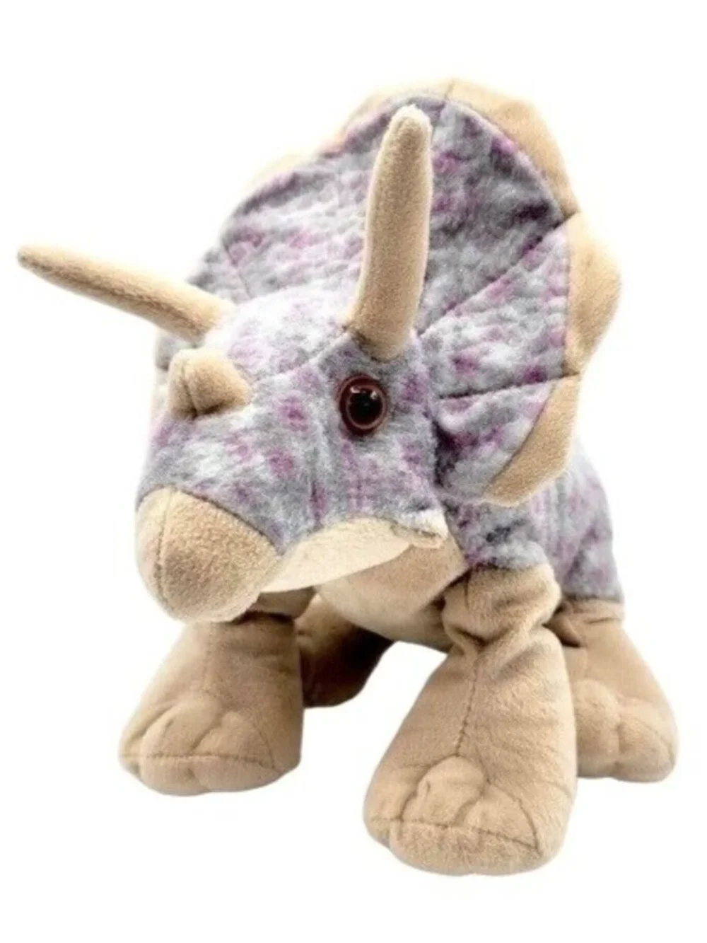 Wild Republic Triceratops Dinosaur Plush Purple 15